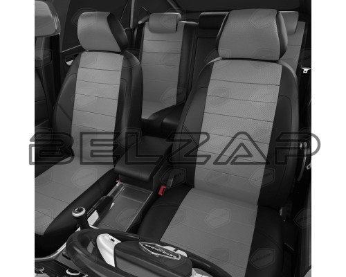 Авточехлы KIA Sportage (10-16) HYUNDAI IX35(10-16),Tucson(10-15) экокожа черно-серые компл.AVTOLIDER, арт. KA15-0906-EC02