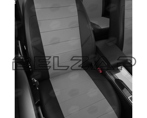 Авточехлы KIA Sportage (10-16) HYUNDAI IX35(10-16),Tucson(10-15) экокожа черно-серые компл.AVTOLIDER, арт. KA15-0906-EC02