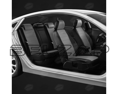 Авточехлы KIA Sportage (10-16) HYUNDAI IX35(10-16),Tucson(10-15) экокожа черно-серые компл.AVTOLIDER, арт. KA15-0906-EC02